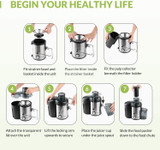 Ease hold Juicer Machines Extractor 600W Centrifugal Juicers Electric Anti-Drip Ease hold Juicer Machines Extractor 600W Centrifugal Juicers Electric Anti-Drip