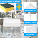 Albayrak Soap Dispenser for Kitchen + Sponge Holder -
