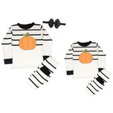 Pumpkin Pajamas Black Stripe