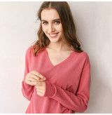 Knitted Sweater Autumn Long Sleeve V Neck Pullover Basic Thin Tops White Jumpers Sweaters Knitwear Women  Fashion Clothes