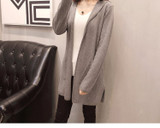 Women Long Hooded Cardigan Autumn Pockets Long Women Sweater Cardigan
