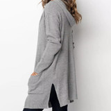 Women Long Hooded Cardigan Autumn Pockets Long Women Sweater Cardigan