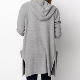 Women Long Hooded Cardigan Autumn Pockets Long Women Sweater Cardigan