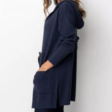 Women Long Hooded Cardigan Autumn Pockets Long Women Sweater Cardigan