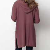 Women Long Hooded Cardigan Autumn Pockets Long Women Sweater Cardigan