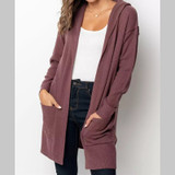 Women Long Hooded Cardigan Autumn Pockets Long Women Sweater Cardigan
