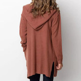 Women Long Hooded Cardigan Autumn Pockets Long Women Sweater Cardigan