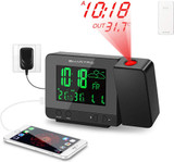 SMARTRO SC31B Digital Projection Alarm Clock with Weather Station