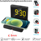 EALEK Wireless Charger QI Certified | Digital Alarm Clock with Brightness