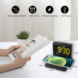 EALEK Wireless Charger QI Certified | Digital Alarm Clock with Brightness