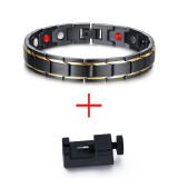 Stainless Steel Charm Black Bracelet