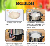 Secure Electric Food Steamer, Vegetable Double Tiered Secure Electric Food Steamer, Vegetable Double Tiered