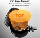 MOOSOO Air Fryer, 7QT Air Fryer Oven for Oil-Less Air Frying