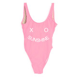 XO Sunshine Letter Print Swimsuit