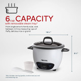 Aroma Housewares 6-Cup (Cooked) (3-Cup UNCOOKED) Pot-Style Rice Cooker