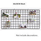 Ins Iron Grid Home Wall Decoration Photo Frame Wall Art Display Storage Shelf Organizer DIY Rack Holder Girl Bedroom Decoration
