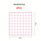 2PCS Home Wall Decoration Iron Grid Decor Photo Frame Postcards Wall Art Display Mesh DIY Storage Shelf Organizer Rack Holder
