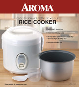 Aroma Housewares 8-Cup (Cooked) (4-Cup UNCOOKED) Cool Touch Rice Cooker