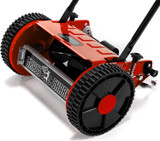 8-Inch 5-Blade Manual Push Reel Lawn Mower, Red.
