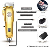 Professional Hair Trimmer Set (12Pcs USB Rechargeable Adjustable LCD Display Hair