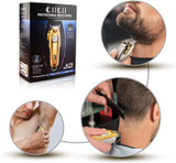 Professional Hair Trimmer Set (12Pcs USB Rechargeable Adjustable LCD Display Hair