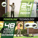 12-Inch 24V Cordless String Trimmer/Edger, 2.0 AH Battery Included .