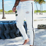 Skinny Ripped Jeans in White