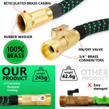 25ft Expandable Water Garden Hose, Flexible Hose with Strength Stretch Fabric.