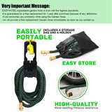 25ft Expandable Water Garden Hose, Flexible Hose with Strength Stretch Fabric.