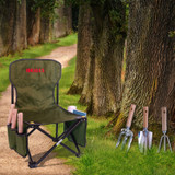 Gardening Outdoor Folding Camping Chairs with Garden Tool Bag ,3 Steel Garden Tools.