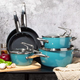 REDMOND Nonstick Cookware Set, 8 Piece Ceramic Aluminum Pans and Pots Set