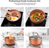 Nonstick Cookware Set, CUSINAID 10-Piece Aluminum Cookware Sets