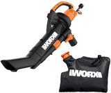 Blower/Mulcher/Vacuum with Multi-Stage All Metal Mulching System.