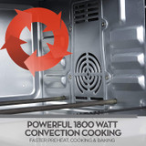 Bialetti (35047) 6-Slice Convection Toaster Oven, Black Stainless Steel