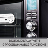Bialetti (35047) 6-Slice Convection Toaster Oven, Black Stainless Steel