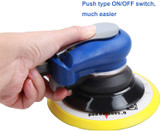 Air Palm Random Orbital Sander, Adjustable Grinding Sanding w/Pad.