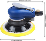 Air Palm Random Orbital Sander, Adjustable Grinding Sanding w/Pad.