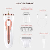 IPX7 Waterproof Wet and Dry Hair Removal, Type-C USB Recharge