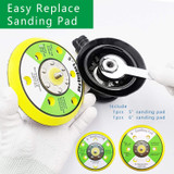 Air Random Orbital Sander,include5 inch 6 Inch Pads and sandpaper, Polisher for Car.