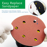 Air Random Orbital Sander,include5 inch 6 Inch Pads and sandpaper, Polisher for Car.