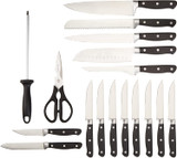 AmazonBasics Premium 18-Piece Kitchen Knife Block Set