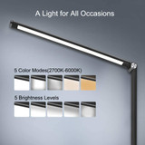 Desk Lamp with Wireless Charger, USB Charging Port