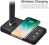 Desk Lamp with Wireless Charger, USB Charging Port