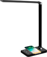 Desk Lamp with Wireless Charger, USB Charging Port