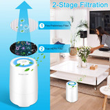 Air Purifier for Home Smoke Pollen and Pets Hair in Bedroom Office.