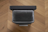 Kohler K-20956-BST Dual Compartment Step Trash Can, Liner, Black Stainless