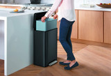 Kohler K-20956-BST Dual Compartment Step Trash Can, Liner, Black Stainless