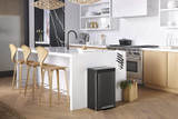 Kohler K-20956-BST Dual Compartment Step Trash Can, Liner, Black Stainless