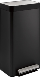 Kohler K-20956-BST Dual Compartment Step Trash Can, Liner, Black Stainless
