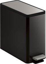 Kohler K-20956-BST Dual Compartment Step Trash Can, Liner, Black Stainless